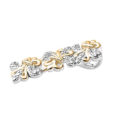 Diamond Accent Pendant in Vermeil YG and Platinum Over Sterling Silver