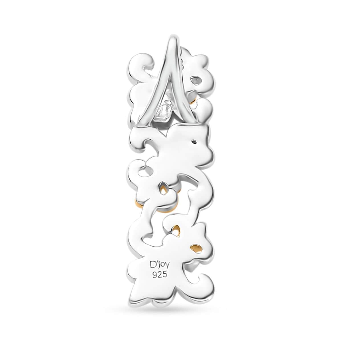 Diamond Accent Pendant in Vermeil YG and Platinum Over Sterling Silver image number 4