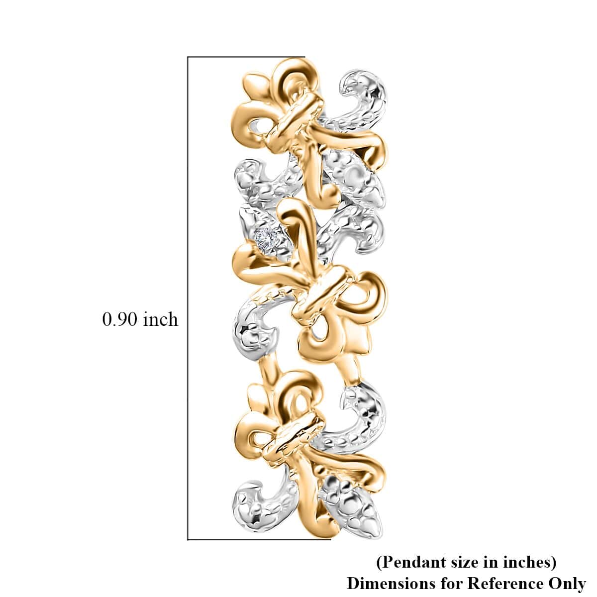 Diamond Accent Pendant in Vermeil YG and Platinum Over Sterling Silver image number 5