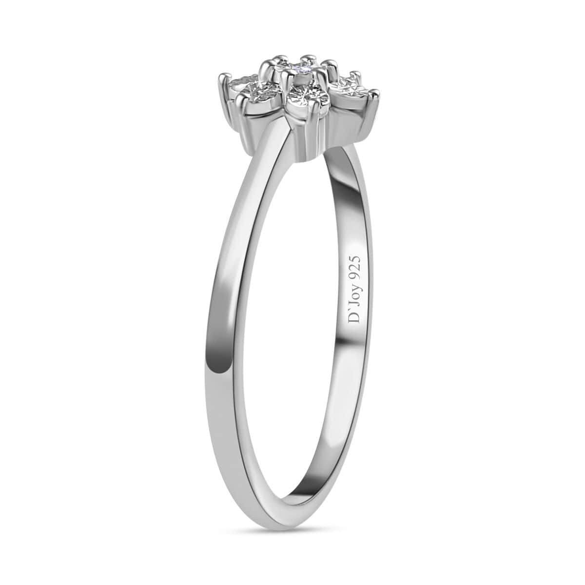 Diamond Accent Star Ring in Platinum Over Sterling Silver (Size 7.0) image number 3