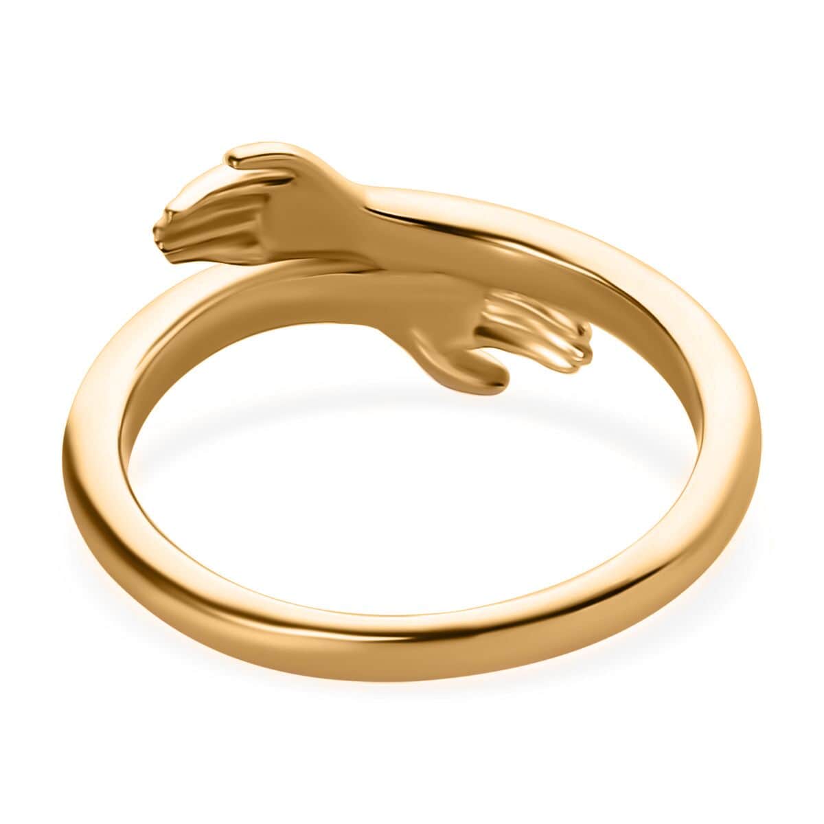 Diamond Accent Bypass Finger Ring in Vermeil Yellow Gold Over Sterling Silver (Size 8.0) image number 4