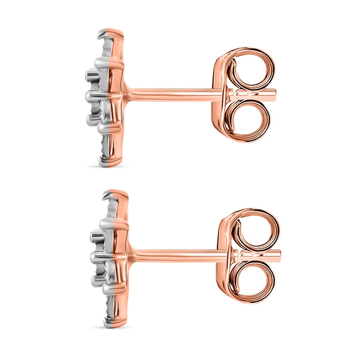 Diamond Accent Star Stud Earrings in Vermeil Rose Gold Over Sterling Silver image number 3