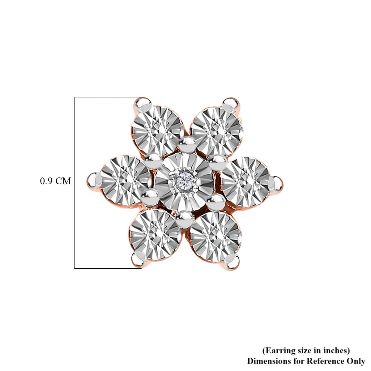Diamond Accent Star Stud Earrings in Vermeil Rose Gold Over Sterling Silver image number 4
