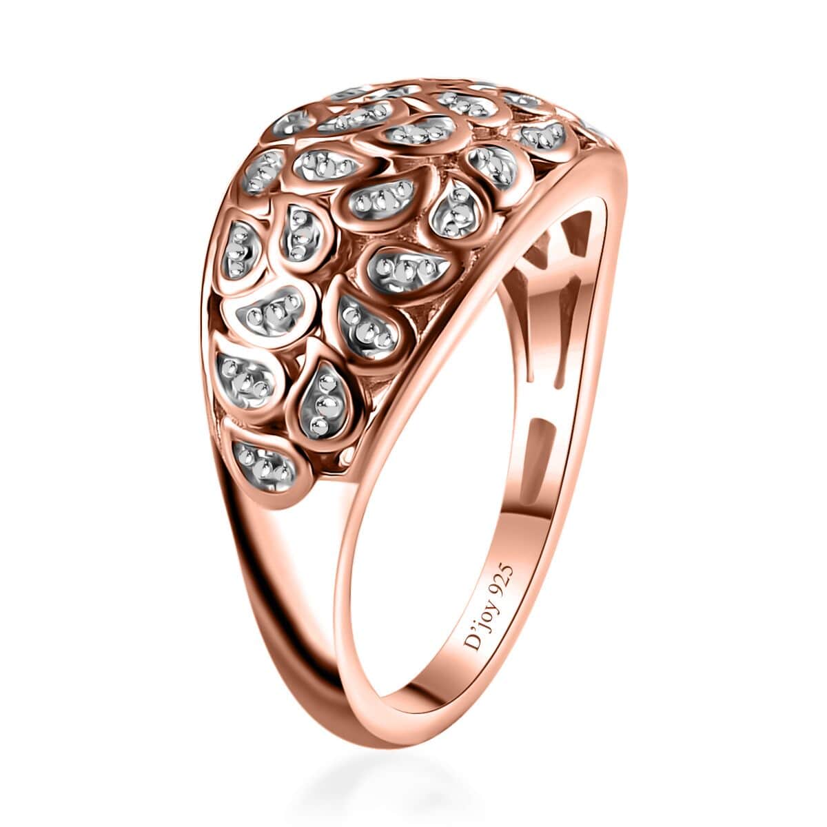 White Diamond Accent Ring in Vermeil Rose Gold Over Sterling Silver (Size 6.0) image number 3