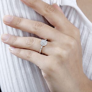 Luxoro G-H I3 Diamond 0.50 ctw Ring in 10K White Gold (Size 7.0)