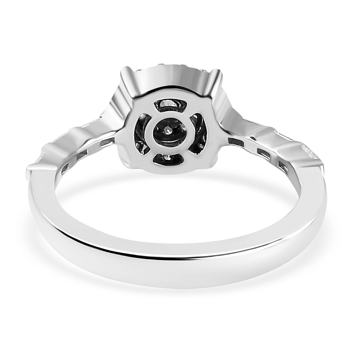Luxoro G-H I3 Diamond 0.50 ctw Ring in 10K White Gold (Size 7.0)