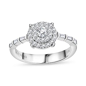 Luxoro G-H I3 Diamond 0.50 ctw Ring in 10K White Gold (Size 8.0)