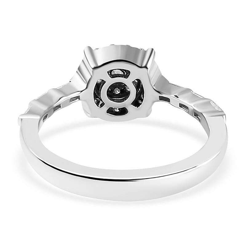 Luxoro G-H I3 Diamond 0.50 ctw Ring in 10K White Gold (Size 8.0)