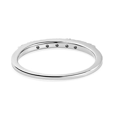 Diamond Accent Ring in Platinum Over Sterling Silver (Size 6) 0.05 ctw