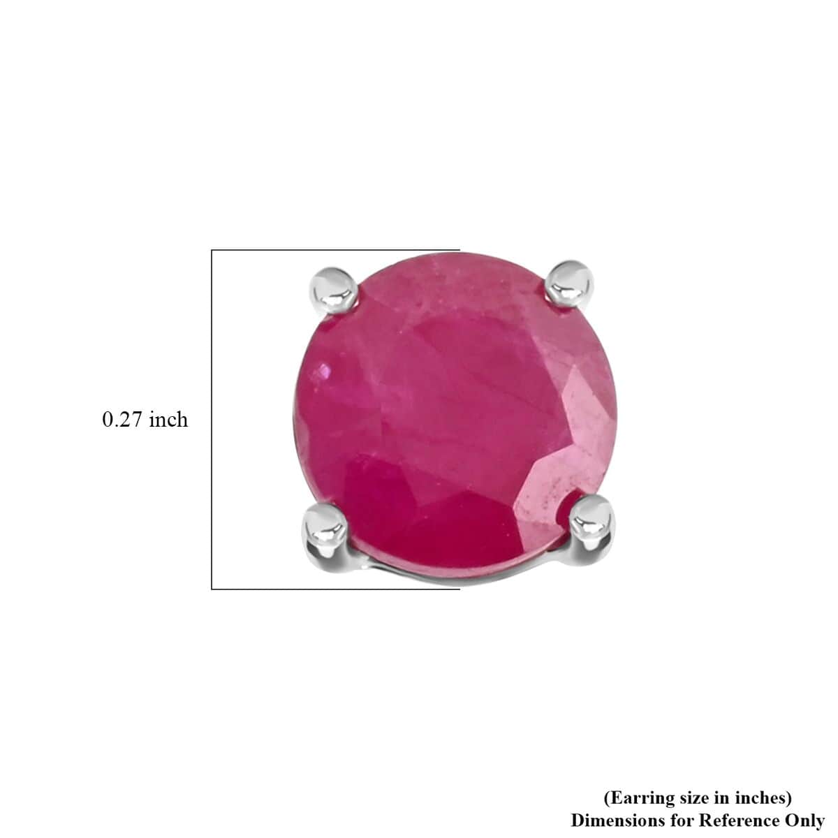 Certified & Appraised Luxoro 10K White Gold AAA Montepuez Ruby Solitaire Stud Earrings 1.50 ctw image number 4