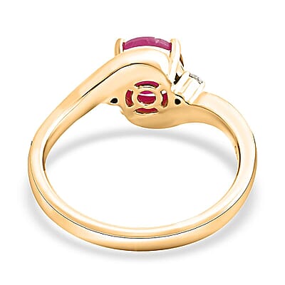 Certified & Appraised Luxoro 14K Yellow Gold AAA Montepuez Ruby and I2 Diamond Ring (Size 9.0) 1.80 ctw