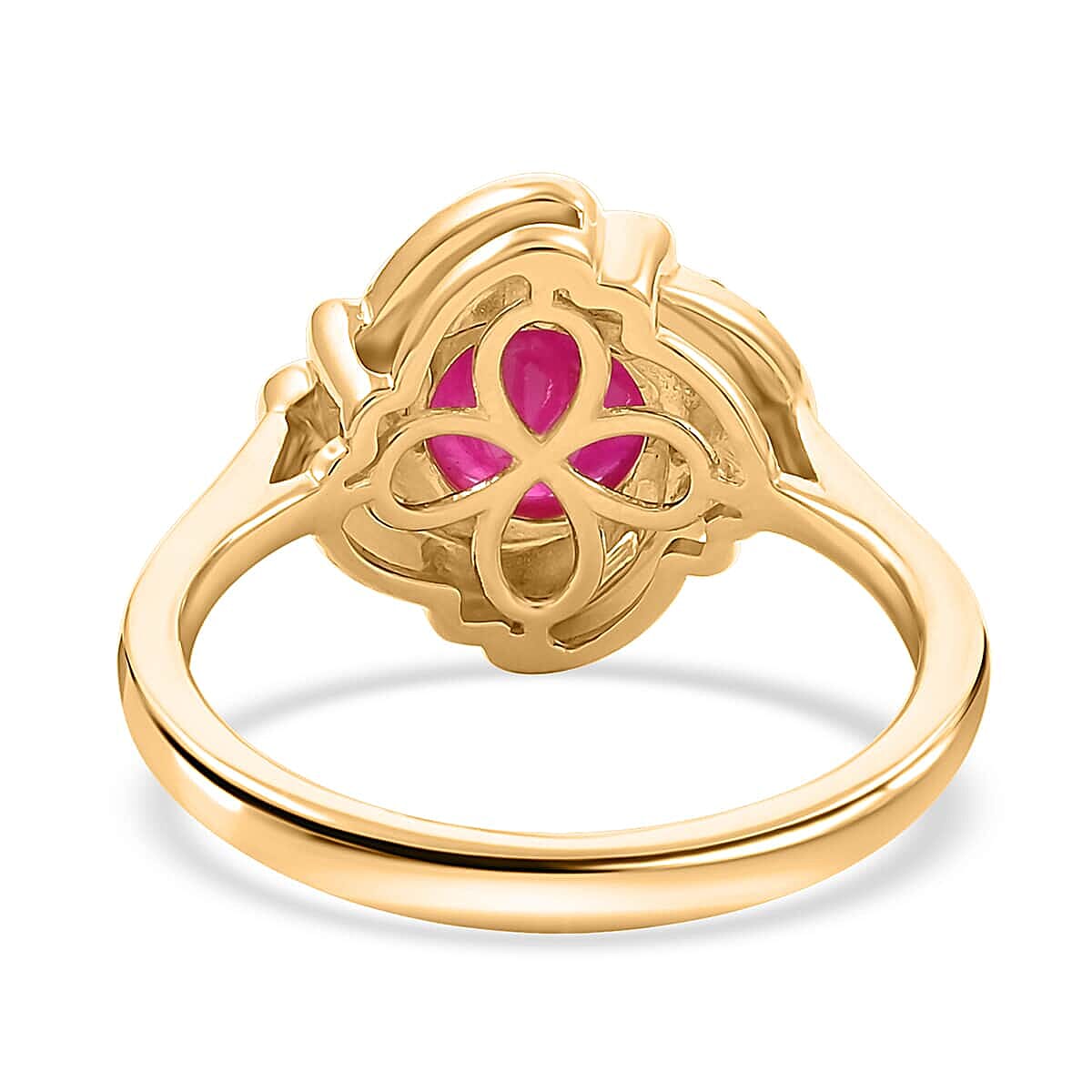 Certified & Appraised Luxoro AAA Mozambique Ruby and I2 Diamond 2.15 ctw Ring in 14K Yellow Gold (Size 10.0) 4.10 Grams