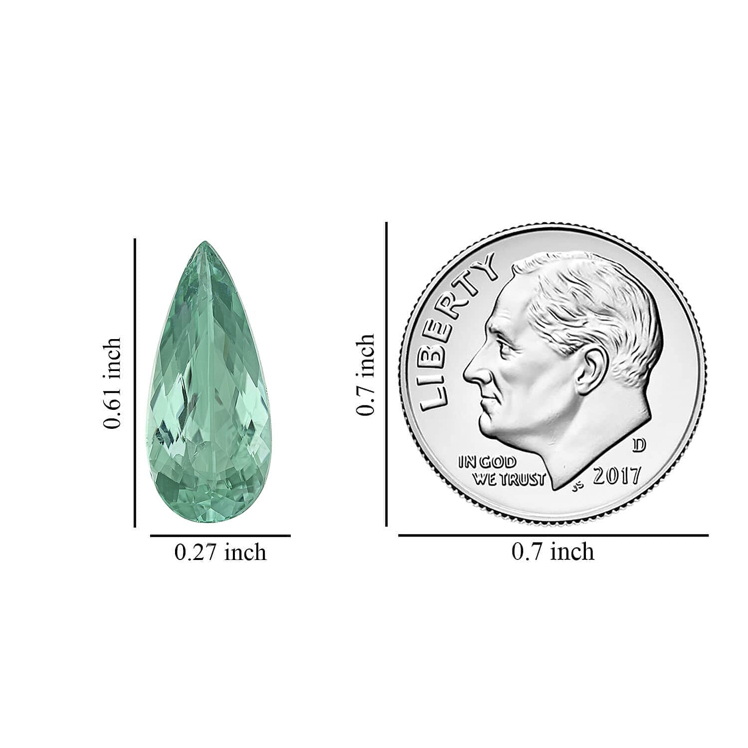 Certified & Appraised AAAA Paraiba Tourmaline (Pear 15.5x7mm) 2.63 ctw