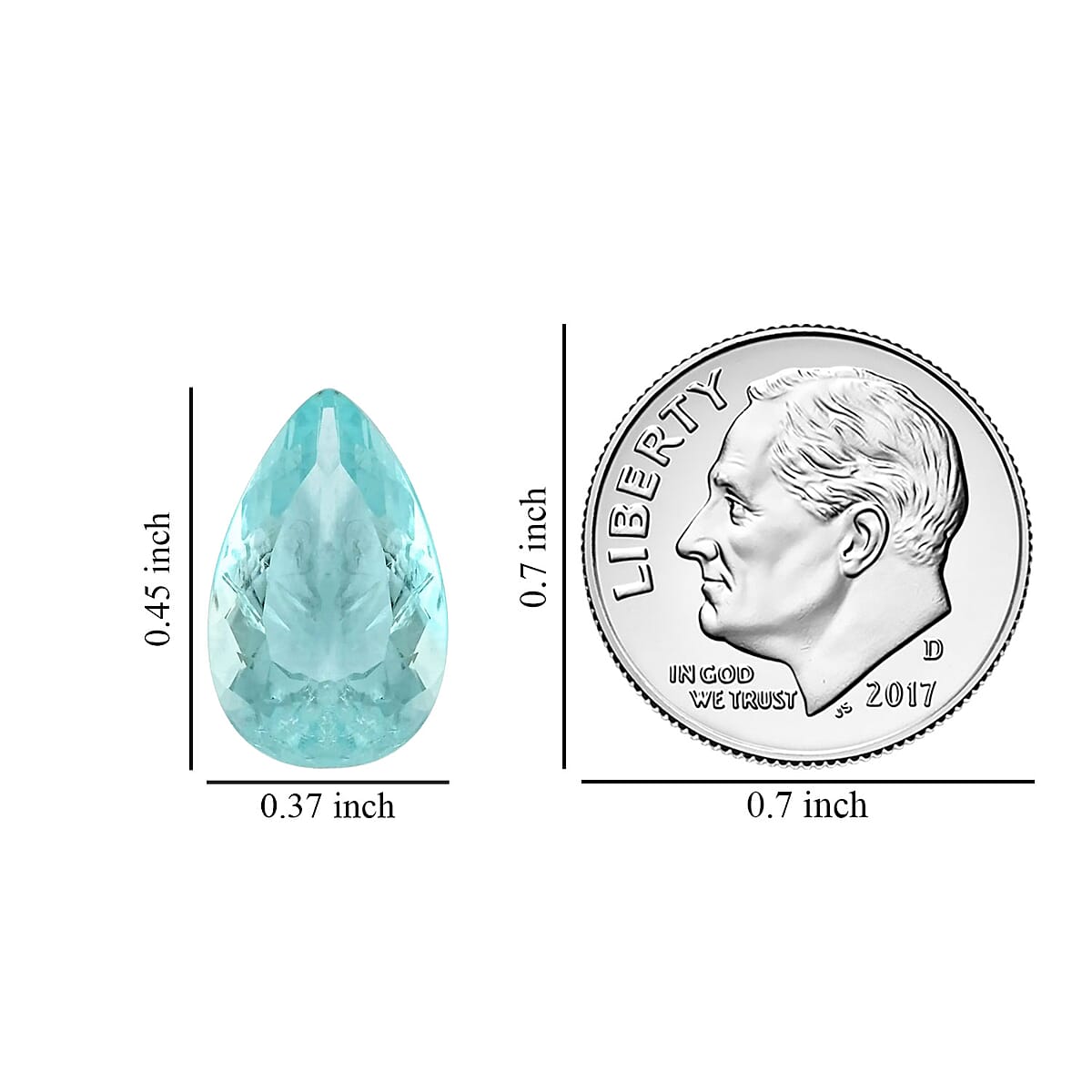 Certified & Appraised AAAA Paraiba Tourmaline (Pear 11.5x9.5 mm) 3.64 ctw image number 3