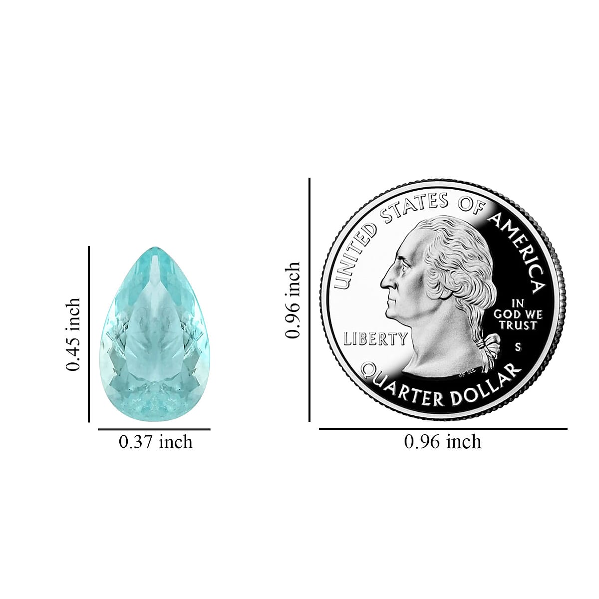 Certified & Appraised AAAA Paraiba Tourmaline (Pear 11.5x9.5 mm) 3.64 ctw image number 4