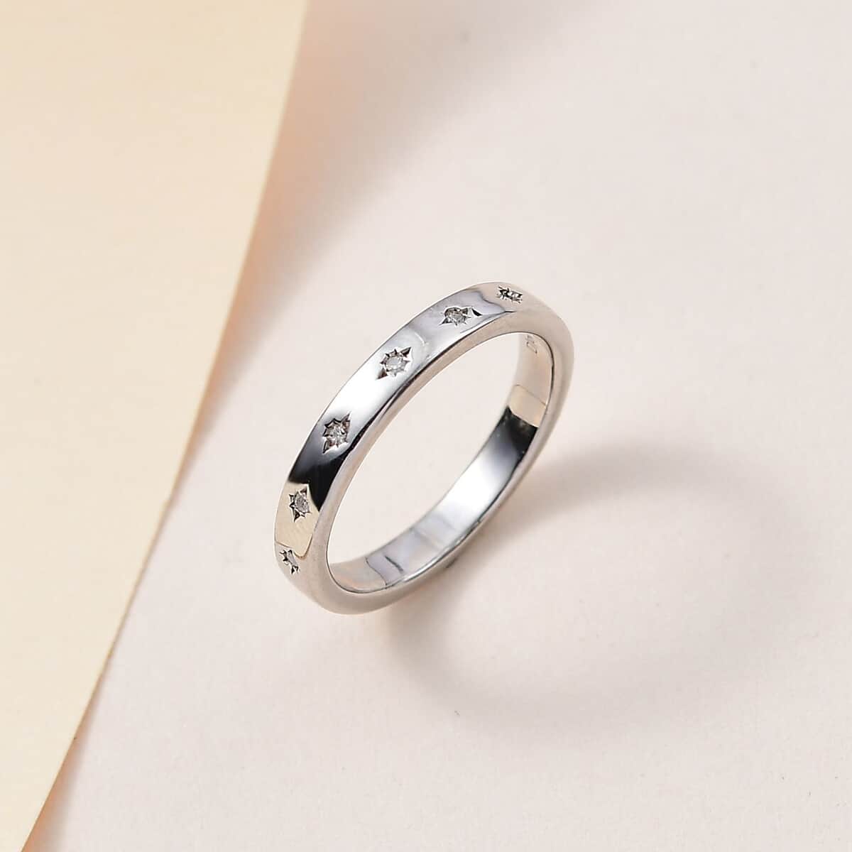 Diamond Accent Ring in Platinum Over Sterling Silver (Size 6) image number 1