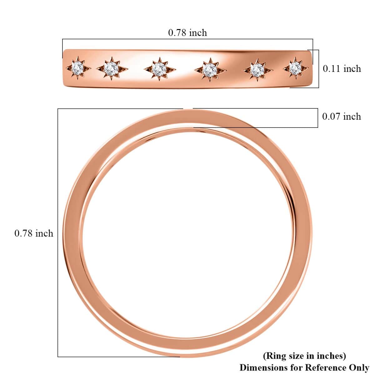 Diamond Accent Celestial Starburst Ring in Vermeil Rose Gold Over Sterling Silver (Size 6.0) image number 5