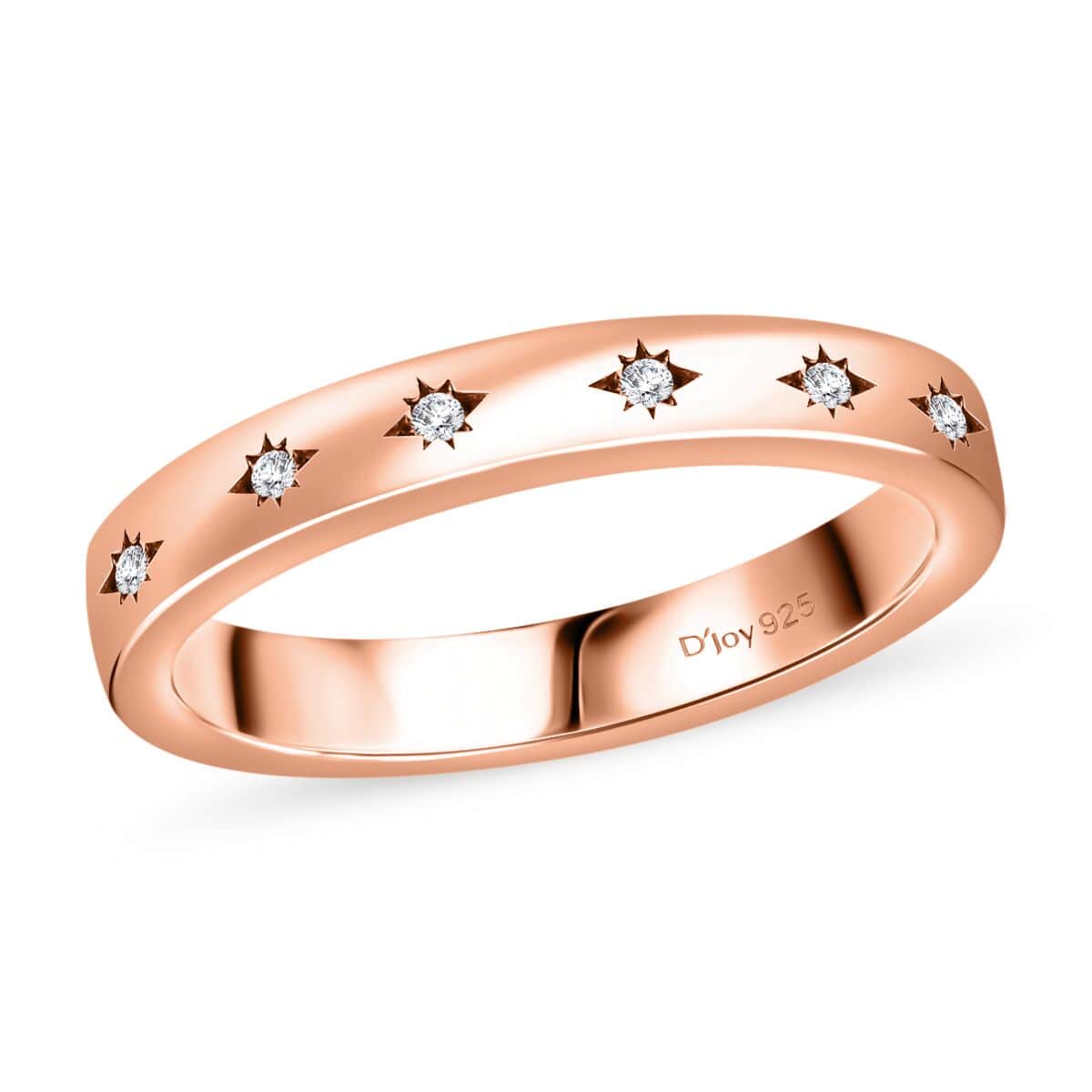 Diamond Accent Celestial Starburst Ring in Vermeil Rose Gold Over Sterling Silver (Size 8.0) image number 0