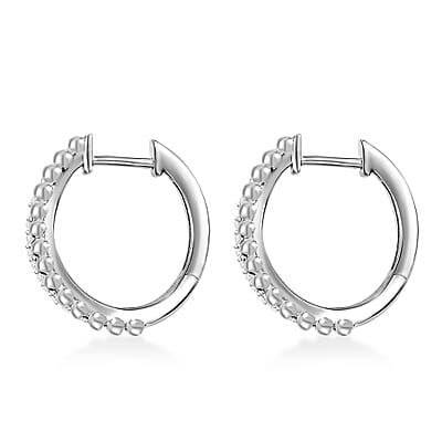 Moissanite 0.30 ctw Earrings in Platinum Over Sterling Silver