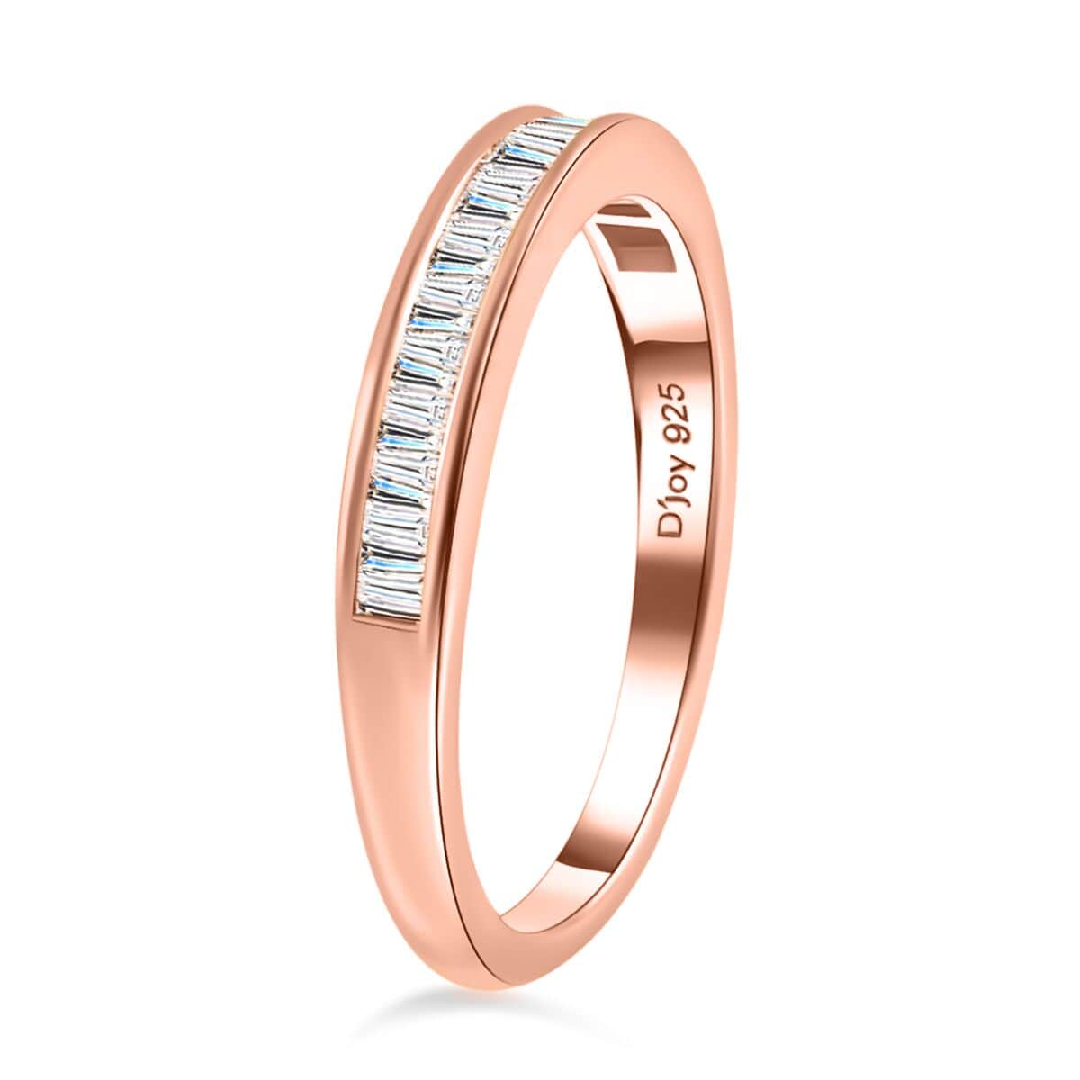 Diamond Half Eternity Band Ring in Vermeil Rose Gold Over Sterling Silver (Size 6.0) 0.25 ctw image number 3