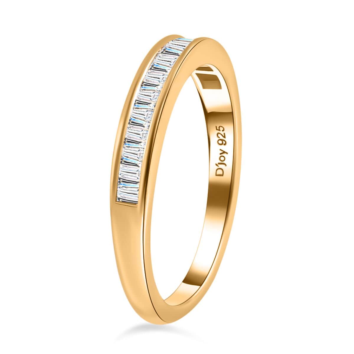 Diamond Half Eternity Band Ring in Vermeil Yellow Gold Over Sterling Silver (Size 6.0) 0.25 ctw image number 3