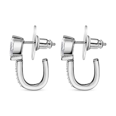 D'Joy Moissanite 1.25 ctw Earrings in Platinum Over Sterling Silver 