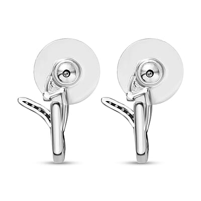 D'Joy Moissanite 1.25 ctw Earrings in Platinum Over Sterling Silver 