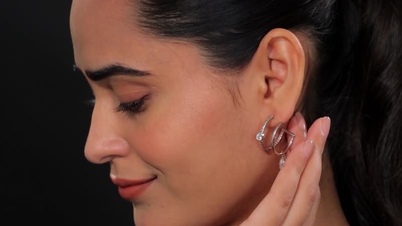 Moissanite Earrings in Platinum Over Sterling Silver 2.50 ctw