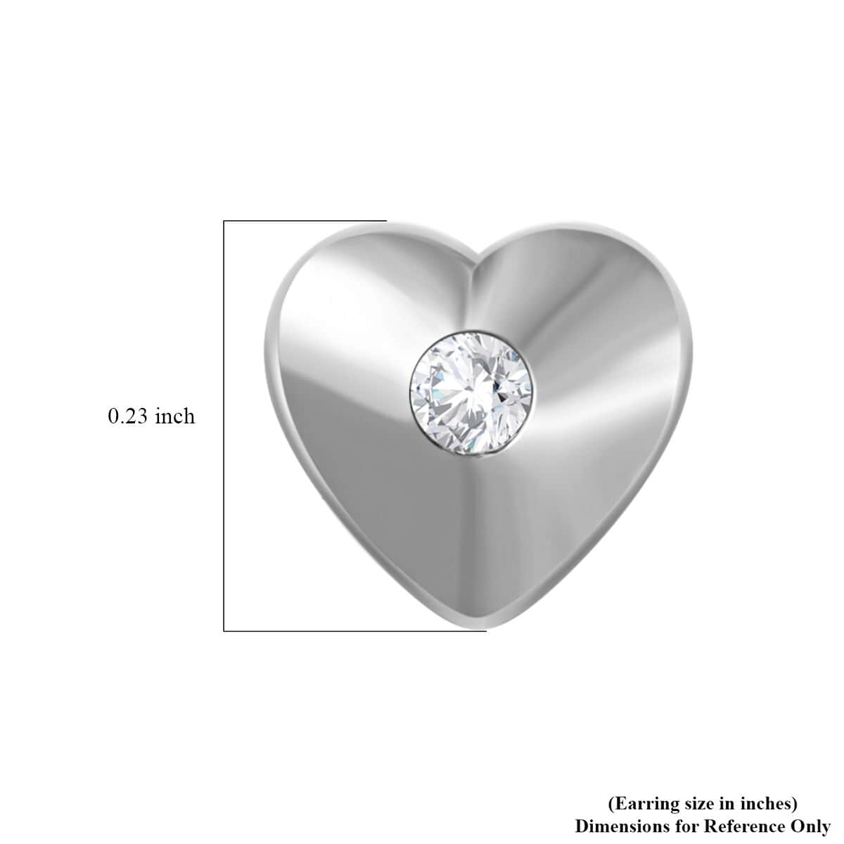 Diamond Accent Heart Stud Earrings in Platinum Over Sterling Silver image number 4