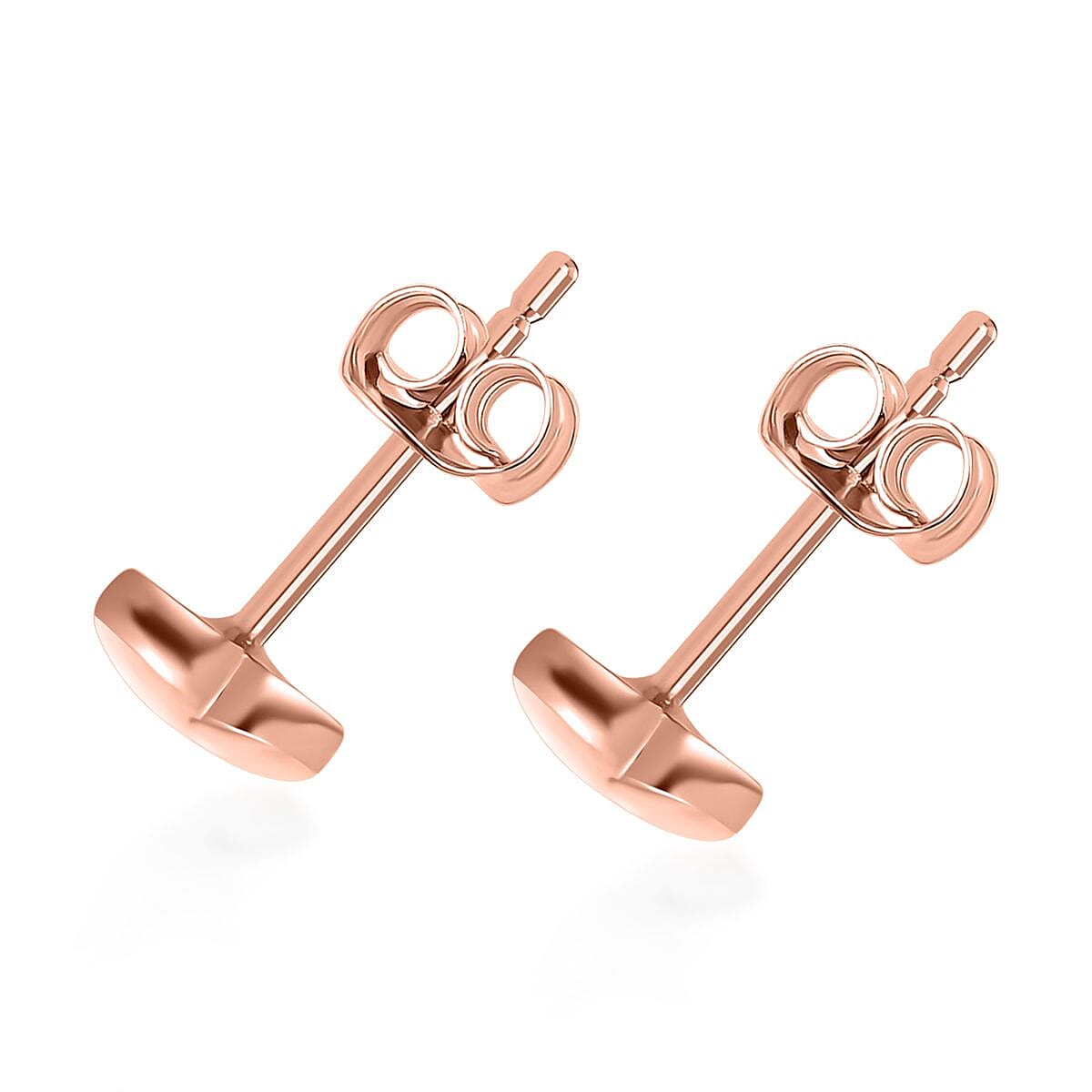 Diamond Accent Heart Stud Earrings in Vermeil Rose Gold Over Sterling Silver image number 3