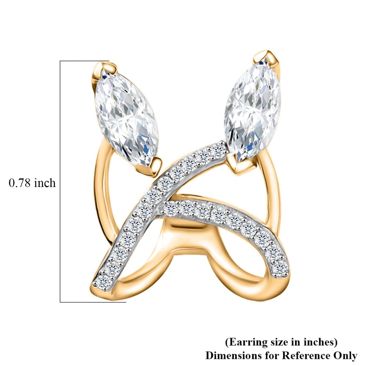 Moissanite 2.55 ctw Earrings in Vermeil Yellow Gold Over Sterling Silver  image number 5