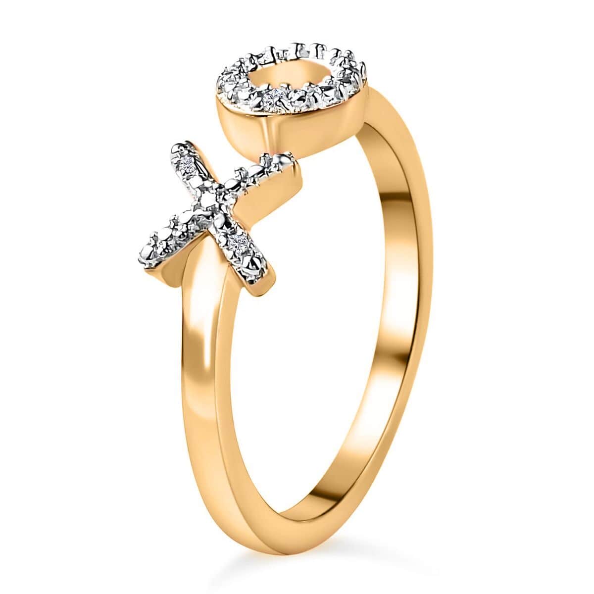 Diamond Accent XO Open Band Ring in Vermeil Yellow Gold Over Sterling Silver (Size 6.0) image number 3