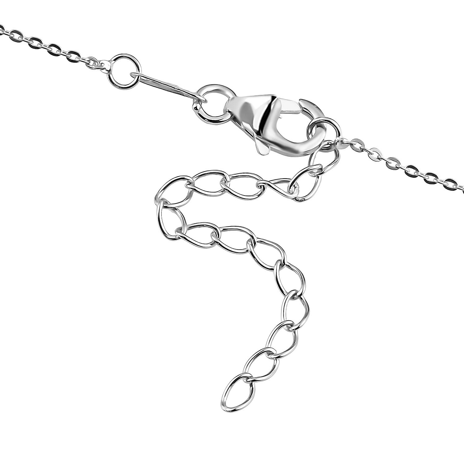 Moissanite MOM Necklace 18 Inches in Platinum Over Sterling Silver 0.60 ctw