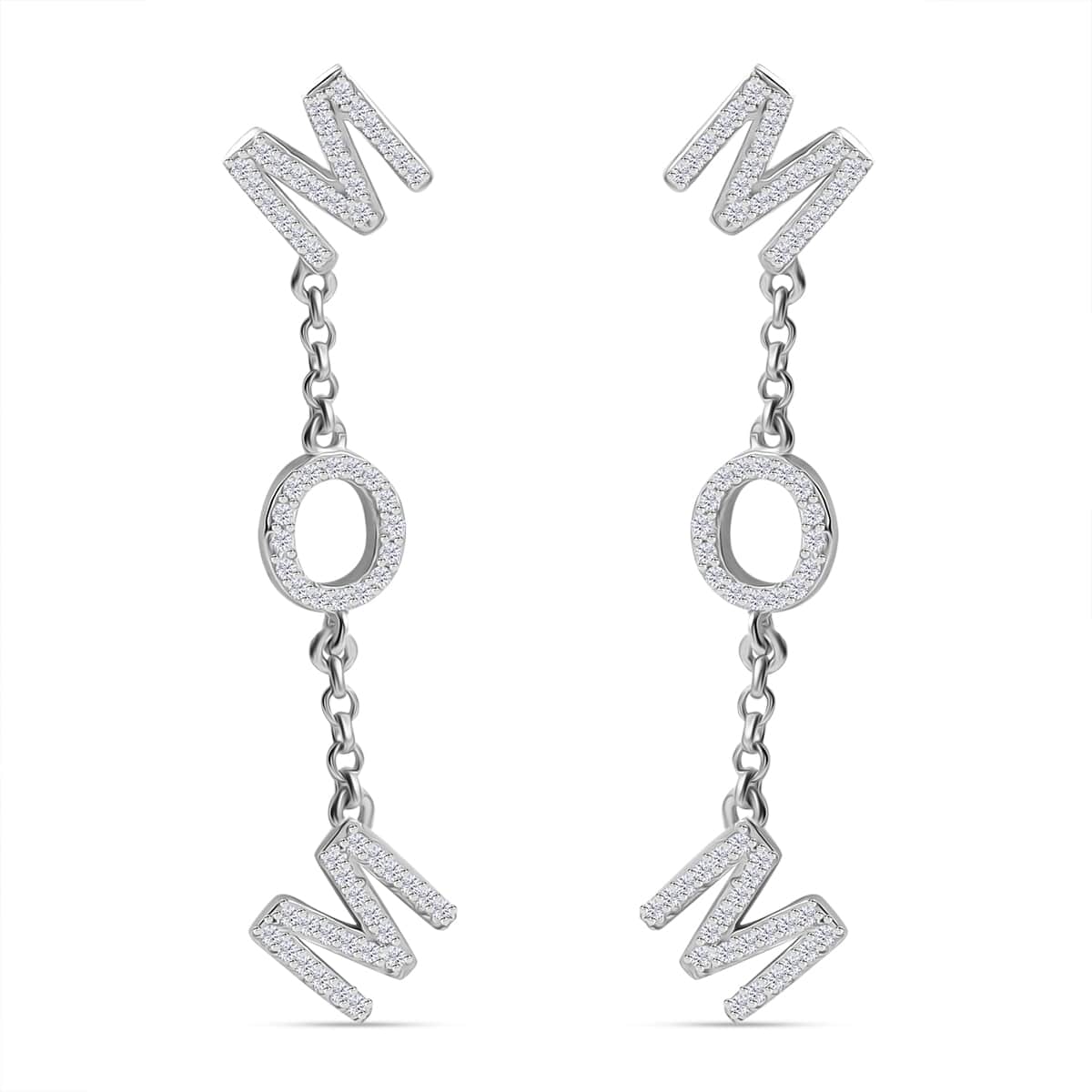 Moissanite 1.00 ctw Earrings in Platinum Over Sterling Silver image number 0