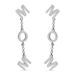 Moissanite 1.00 ctw Earrings in Platinum Over Sterling Silver