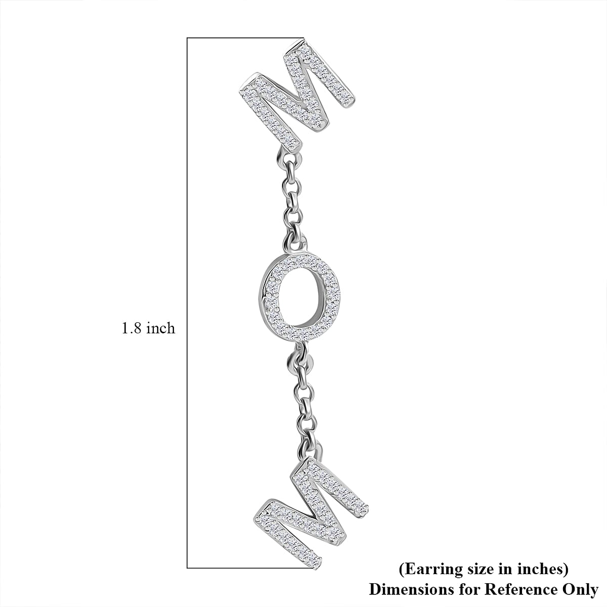 Moissanite 1.00 ctw Earrings in Platinum Over Sterling Silver