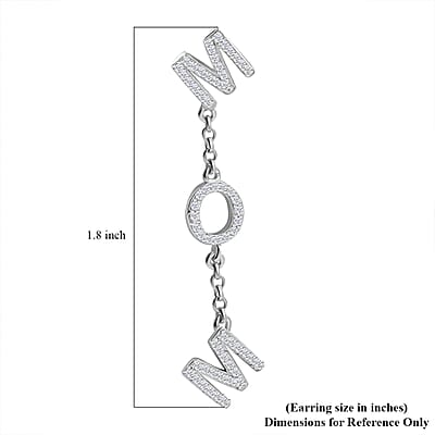 Moissanite 1.00 ctw Earrings in Platinum Over Sterling Silver