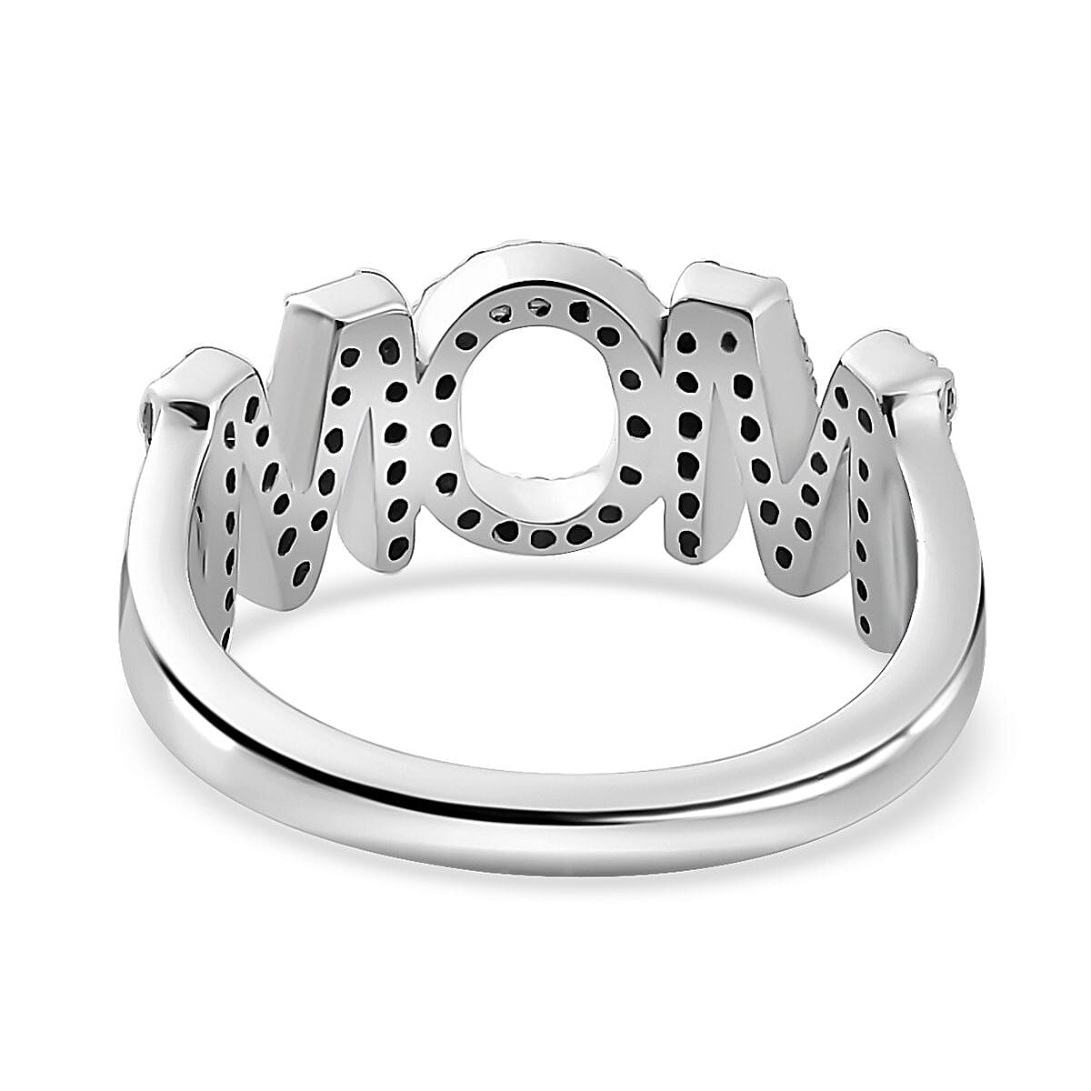 Mother's Day Gift Moissanite Ring in Platinum Over Sterling Silver (Size 6.0) 0.60 ctw image number 4