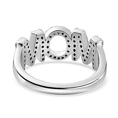 Mother's Day Gift Moissanite Ring in Platinum Over Sterling Silver (Size 6.0) 0.60 ctw