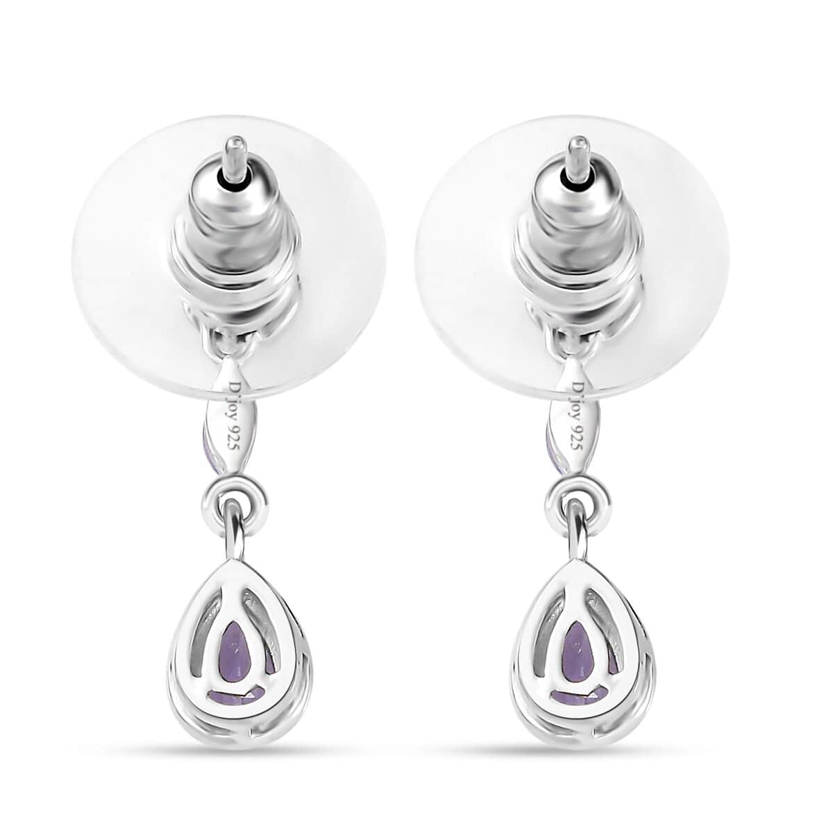 Tanzanite Dangle Earrings in Platinum Over Sterling Silver 1.20 ctw image number 4