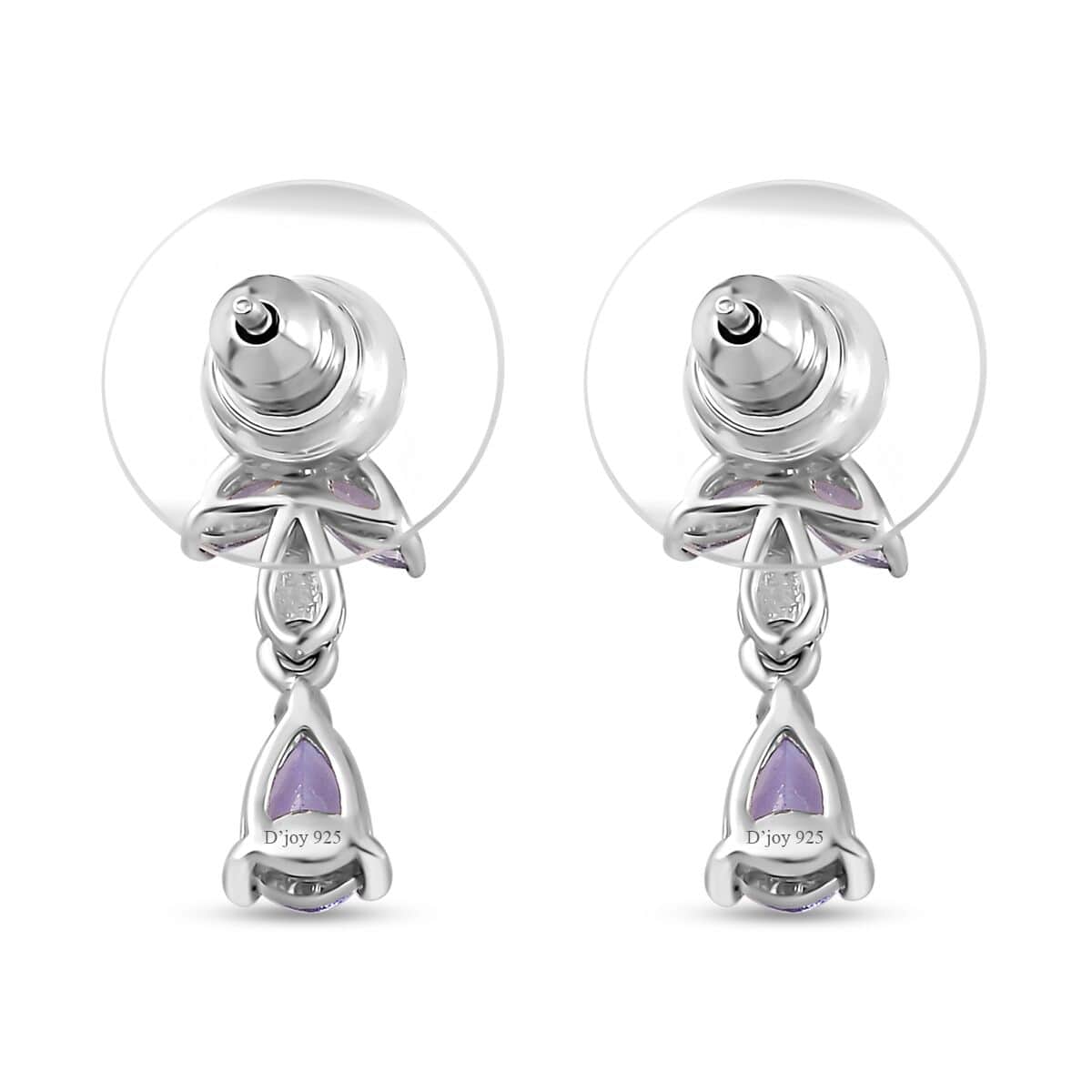 Tanzanite Dangle Earrings in Platinum Over Sterling Silver 1.35 ctw image number 4