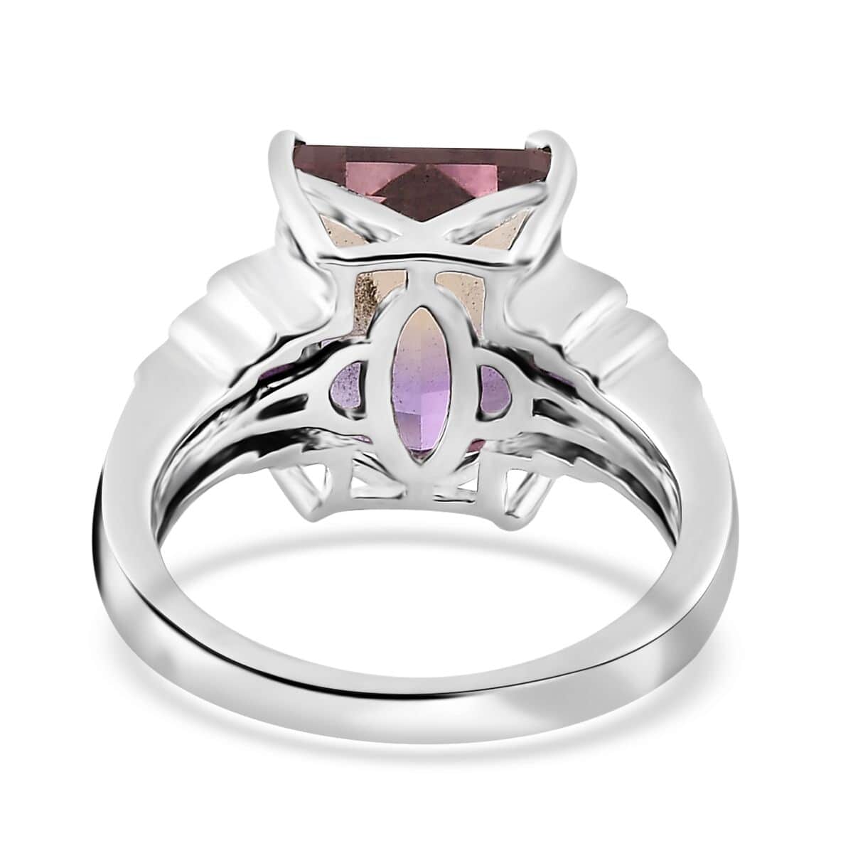 AAA Anahi Ametrine and Multi Gemstone Ring in Platinum Over Sterling Silver (Size 6.0) 5.90 ctw image number 4