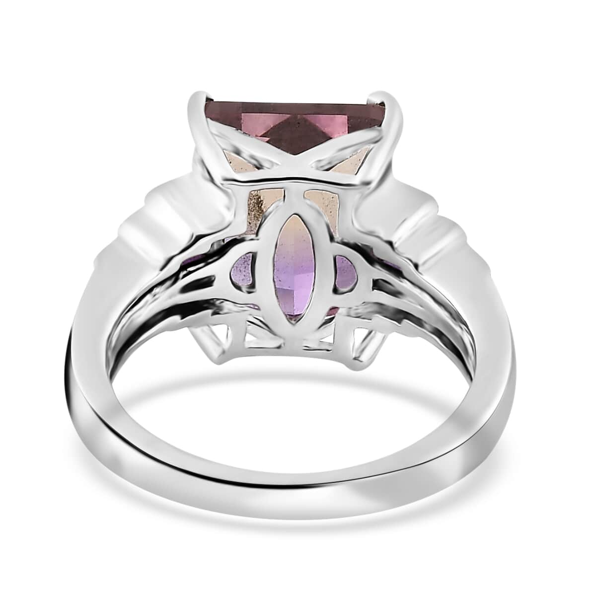 AAA Anahi Ametrine and Multi Gemstone Ring in Platinum Over Sterling Silver (Size 9.0) 5.90 ctw image number 4