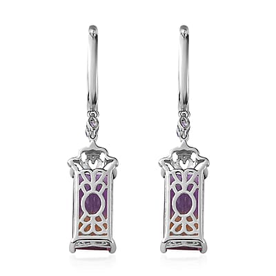 AAA Anahi Ametrine and Multi Gemstone Dangling Earrings in Platinum Over Sterling Silver 12.80 ctw