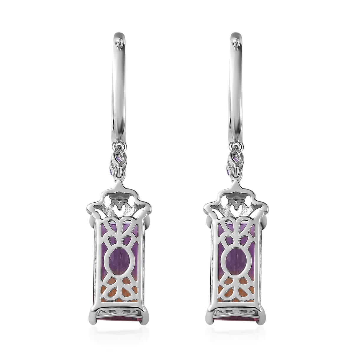 AAA Anahi Ametrine and Multi Gemstone Dangling Earrings in Platinum Over Sterling Silver 12.80 ctw image number 4