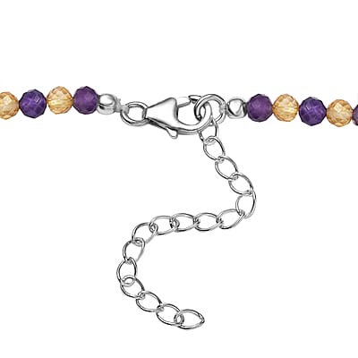 AAA Anahi Ametrine and Multi Gemstone Necklace 18 Inches in Vermeil YG and Platinum Over Sterling Silver 53.90 ctw