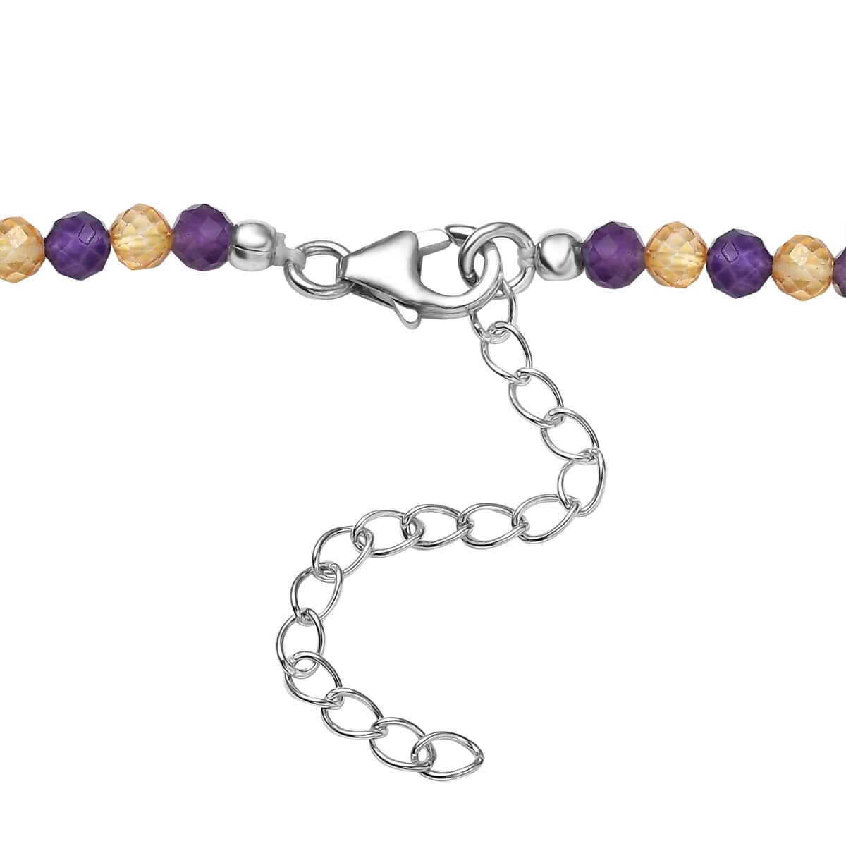 AAA Anahi Ametrine and Multi Gemstone Necklace 18 Inches in Vermeil YG and Platinum Over Sterling Silver 53.90 ctw image number 4
