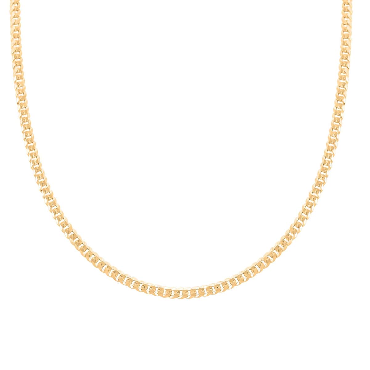 Italian 14K YG Over Sterling Silver Flat Curb Necklace (22 Inches) (9.8 g) image number 0