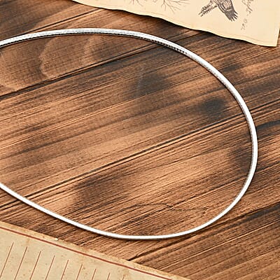 Sterling Silver 3mm Omega Necklace 18 Inches 11.70 Grams (Del. in 8-10 Days)