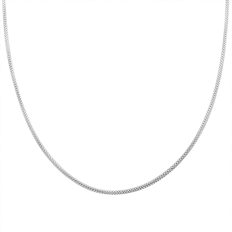 Sterling Silver Diamond-Cut Coryana Necklace 24 Inches 10 Grams